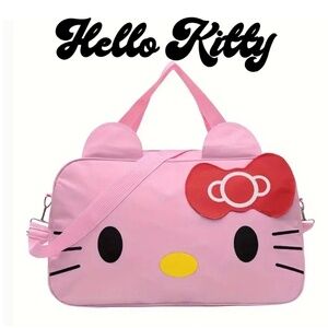 🎉Host Pick🎉 NWT! Hello Kitty in Pastel Pink with Red Bow Duffel Bag!